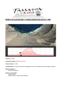 perfil de elevacion y caracteristicas ruta 7 km