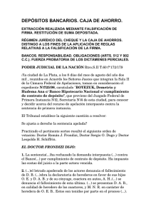 dep&oacute;sitos bancarios. caja de ahorro.