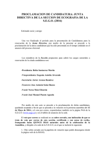 proclamacion de candidatura - Sociedad Española de Ginecología y
