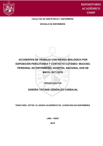 accidentes de trabajo con riesgo biológico por exposición