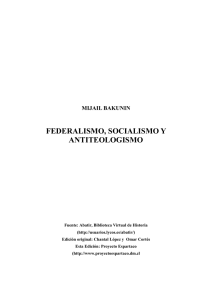 Federalismo, socialismo y antiteologismo