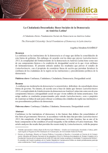 La Ciudadanía Desconfiada: Bases Sociales de la Democracia en