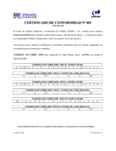 certificado de calidad nº 041