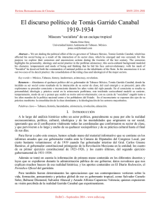 El discurso político de Tomás Garrido Canabal 1919-1934