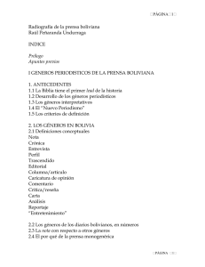 Radiografía de la prensa boliviana Raúl Peñaranda Undurraga