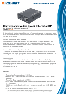 Convertidor de Medios Gigabit Ethernet a SFP