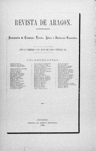 34. Revista de Aragón, año II, número 22 (7 de junio de 1879)
