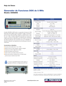 Generador de Funciones DDS de 5 MHz