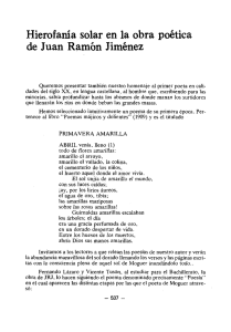 pdf Hierofanía solar en la obra poética de Juan Ramón Jiménez