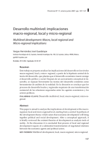 implicaciones macro-regional, local y micro-regional