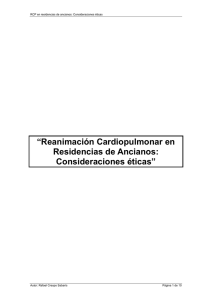 Reanimación Cardiopulmonar en Residencias de