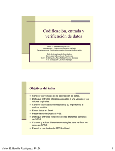 Codificación, entrada y verificación de datos de encuestas