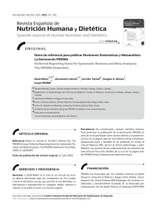 Declaraci&oacute;n PRISMA - Facultad de Ciencias de la Salud