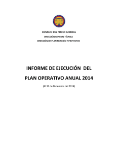 informe de ejecución del plan operativo anual 2014