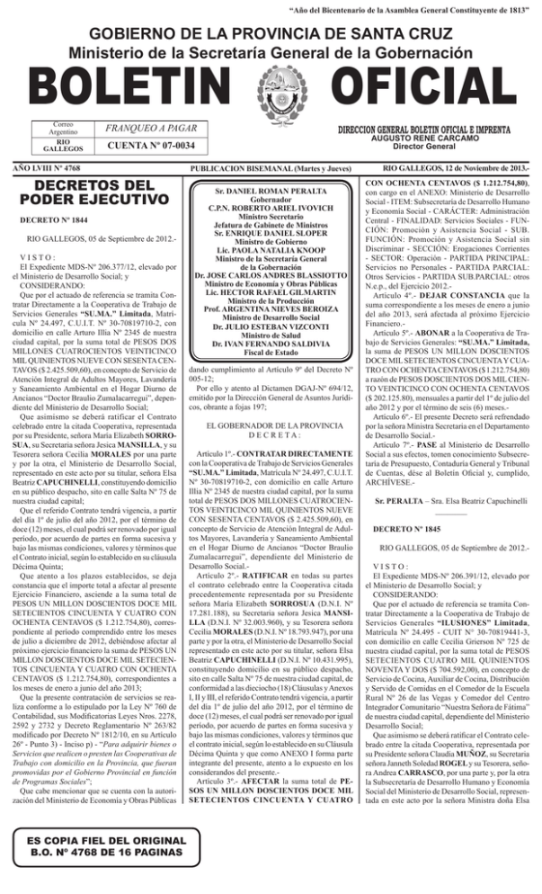 BOLETIN OFICIAL