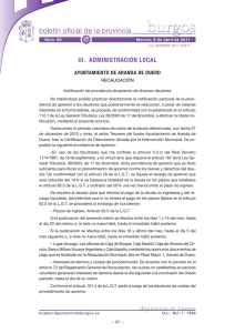 Anuncio 201101811 - Boletín Oficial de la Provincia de Burgos