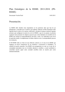Plan Estratégico RSME - Real Sociedad Matemática Española