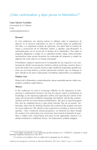 ¿ Cómo contextualizar y dejar pensar la Matemática?