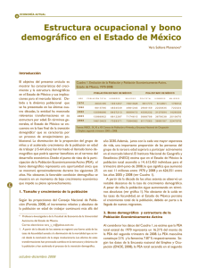 Estructura ocupacional y bono demográfico en el Estado de México