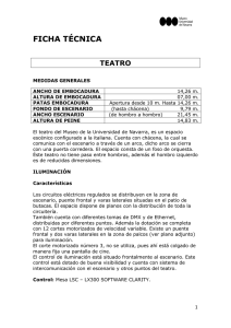 Ficha técnica del Teatro - Museo Universidad de Navarra