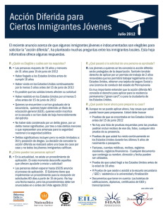Acción Diferida para Ciertos Inmigrantes Jóvenes