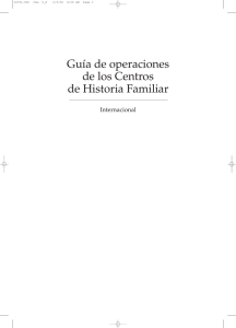Guía de operaciones de los Centros de Historia Familiar