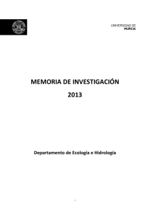 Memoria - Universidad de Murcia