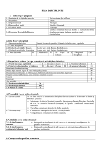 fişa disciplinei - Universitatea Spiru Haret