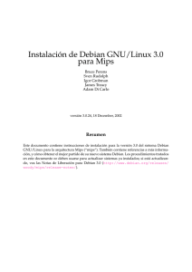 Instalación de Debian GNU/Linux 3.0 para Mips