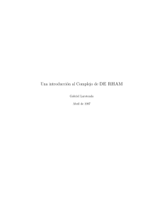 Una introducción al Complejo de DE RHAM