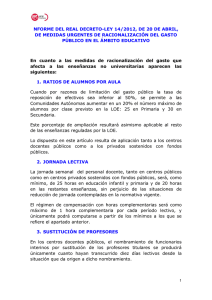 nforme del real decreto-ley 14/2012, de 20 de abril, de medidas