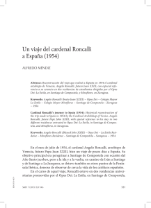 Un viaje del cardenal Roncalli a España (1954)