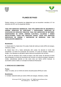 Plan de Pago - Florencio Varela