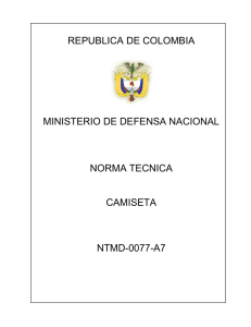republica de colombia ministerio de defensa nacional norma tecnica
