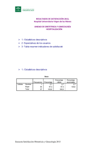 Encuesta Satisfacción Obstetricia y Ginecología 2013