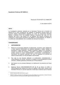 Expediente Preliminar 007-2009/CLC Resolución 016