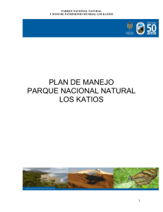 Plan de Manejo PNN Los Katios - Parques Nacionales Naturales de