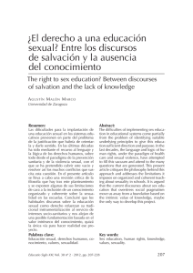 ¿El derecho a una educación sexual?
