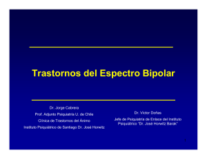 Trastorno de Espectro Bipolar - Sociedad Chilena de Salud Mental
