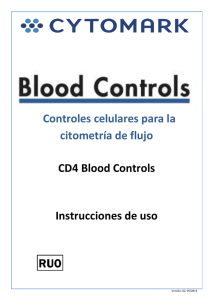 Controles celulares para la citometría de flujo CD4 Blood Controls