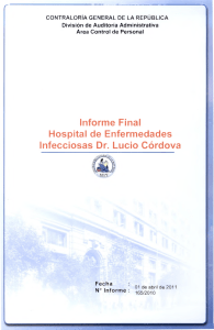 Informe Final Hospital de Enfermedades Infecciosas Dr. Lucio