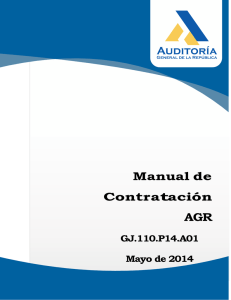 Manual de Contratación AGR - Auditoría General de la República