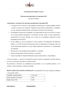 Informe Electoral GUATEMALA 2015 por Silvina Romano