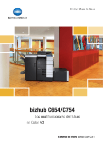 Catálogo bizhub C654, PDF