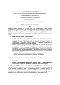 REPUBLICA BOLIVARIANA DE VENEZUELA MINISTERIO DEL