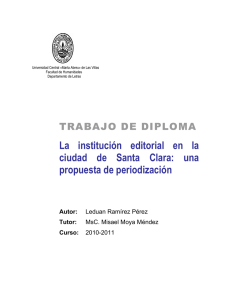 La institución editorial - DSpace@UCLV