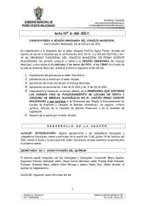 Acta No. 6, 2 marzo,actas 4 y 5, bebidas alcohólicas 1 debate