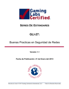 series de estándares gli-27 - Gaming Laboratories International