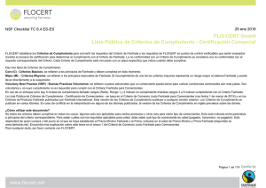 FLO-CERT GmbH Lista Pública de Criterios de Cumplimiento