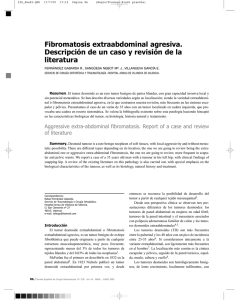 Fibromatosis extraabdominal agresiva. Descripción de un